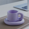 Ceramic Mark Cup Wind Fat Powder Cup INS Breakfast Coffee Cup Claine Classed Blue Cute Permanent Ceramic Cup