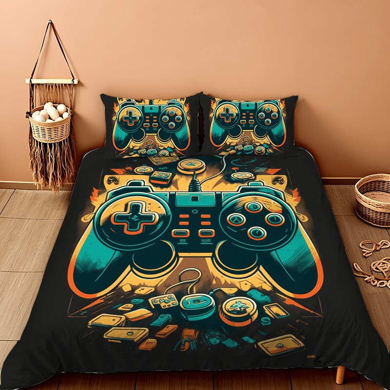 Textil doméstico transfronterizo abrasivo digital impresión quilt kit retro mango de juego fuente fábrica asume TEMU / JIT