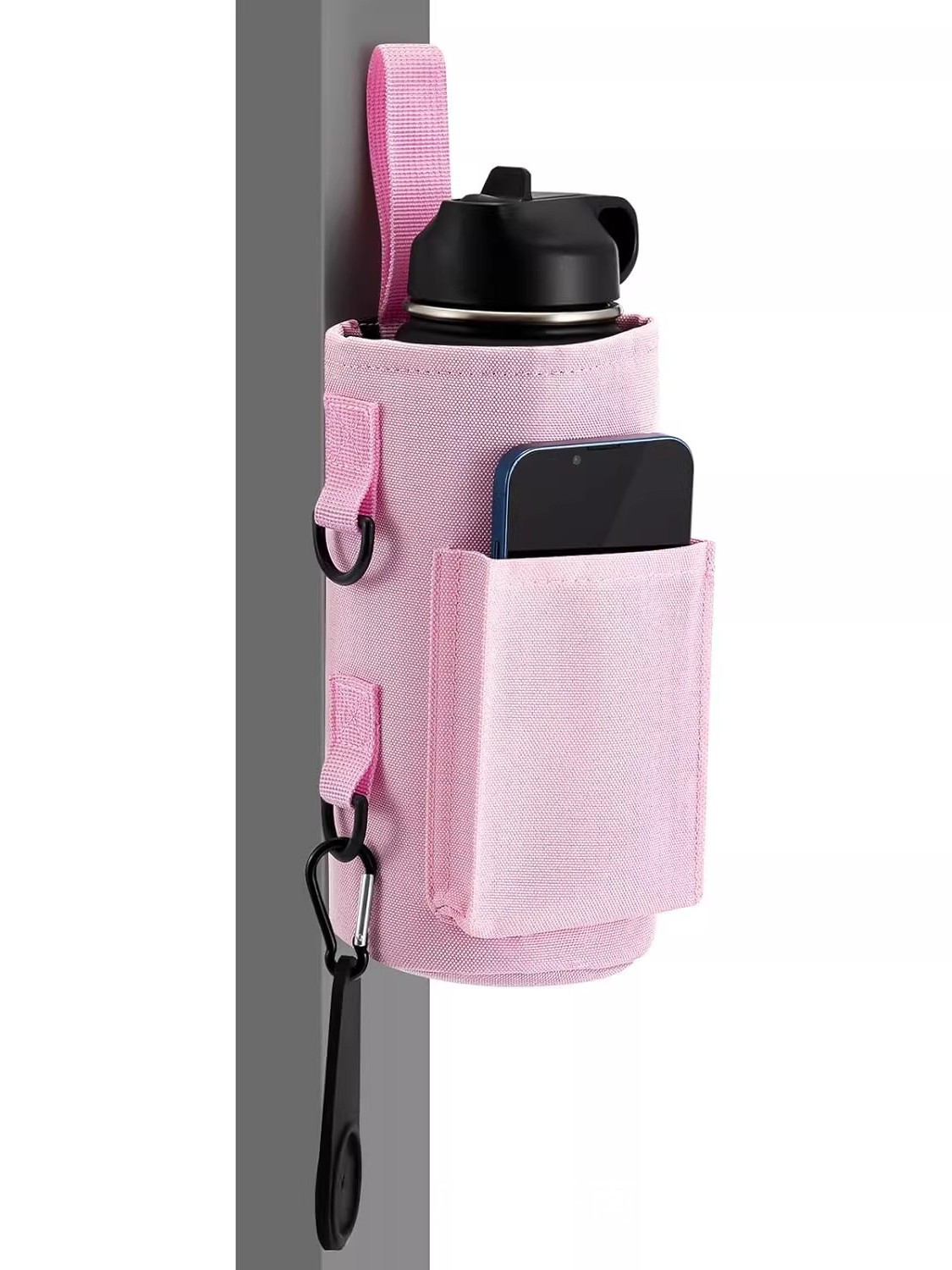 Bolsa magnética para botella de agua, bolsa cruzada para vaso de agua, bolsa de almacenamiento para teléfono y llaves para el gimnasio, stock disponible, resistente al agua con imán fuerte.