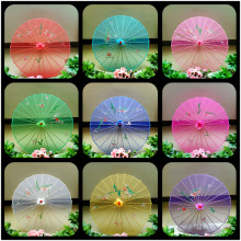 舞蹈伞演出道具伞透明绢纱伞江南古典装饰伞广场跳舞伞工艺油纸伞