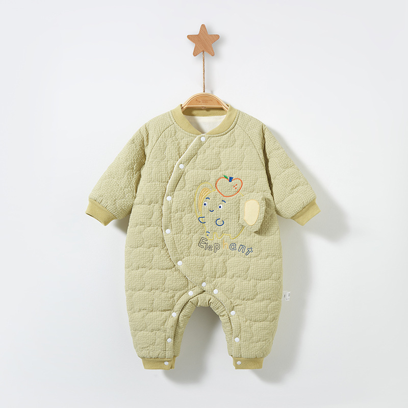 Mono de bebé Otoño e Invierno ropa de recién nacido hombres y mujeres forrado de lana engrosada caliente acolchado mameluco bebé ropa de invierno