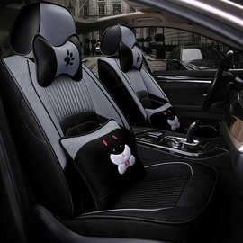 跨境汽车座套全包亚麻座椅套专用新老款车座垫四季通用坐垫全包围