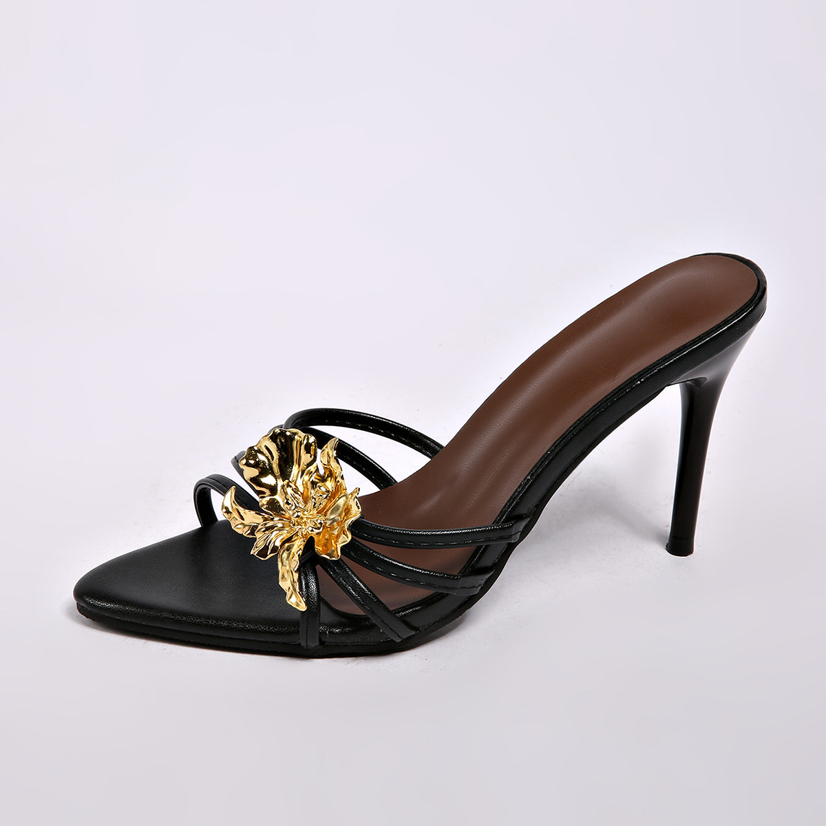 Black, flowered