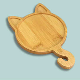 定制竹质茶杯垫餐垫创意DIY手工材料配件多肉绿植托盘小竹托素胚