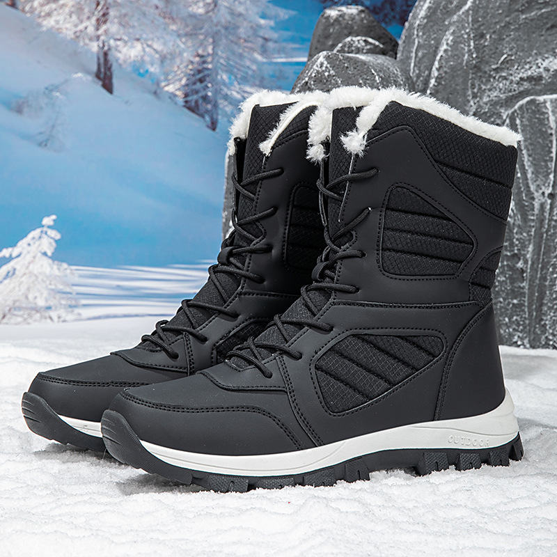Botas de Nieve para Senderismo de Mujer de Cuero Sintético Térmicas image 3