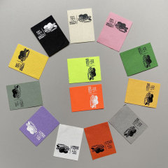 New Fashion Ox Year Ox Pattern Color Series Offset Printing Label Bag Hat Edge Decorative Fabric Patch