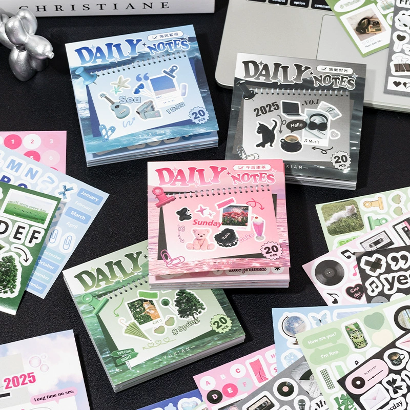 Язык досуг deco квадратная пленка стикер бумажная книга ежедневных заметок серии ins ветер корейский материал ручной счет декоративный коллаж