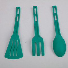 Cross-border high-temperature resistant PP nylon spatula set for non-stick cookware, including 3 pieces of nylon kitchen spoons and spatulas