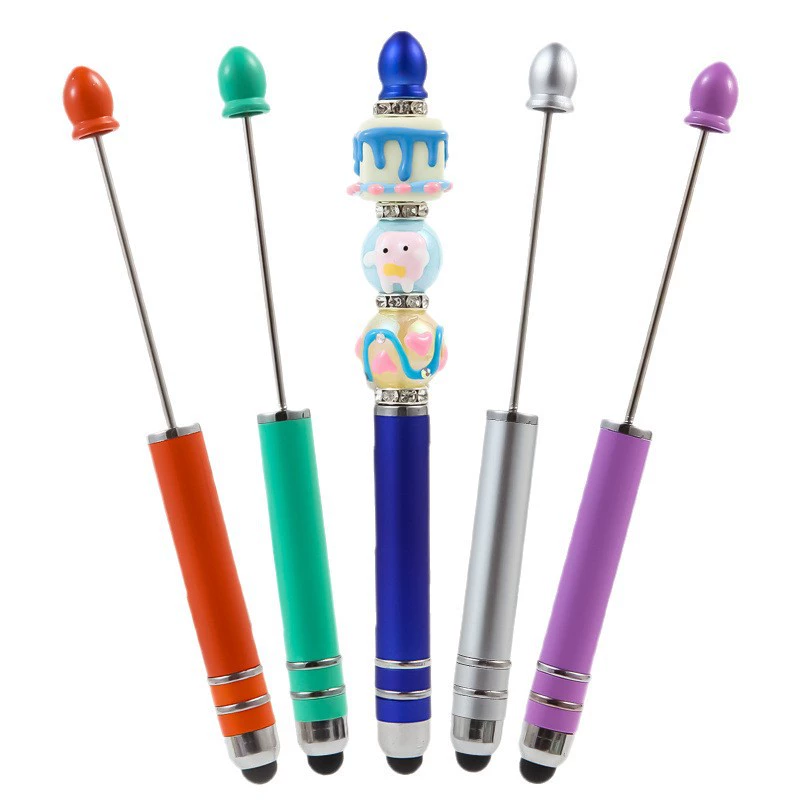rollerball pen, creative cute beads, multicoloured ballpoint pen, handmade, gradient, Physicals, wholesale