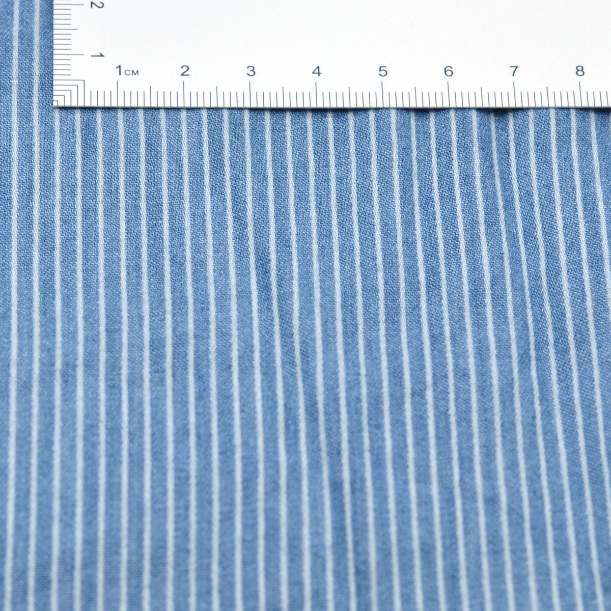 薄软浅蓝色条纹牛仔布 春夏批发衬衫裙子面料 半米批发