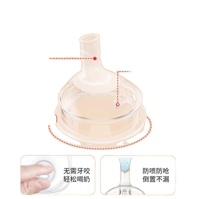 ストロー付き大型ベビーボトル、1ヶ月、1歳以上、こぼれ防止、子供用哺乳瓶、大容量|undefined