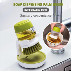 按壓自動加液洗鍋刷鍋家用廚房液壓洗碗清潔刷按壓皂液刷除垢碟刷