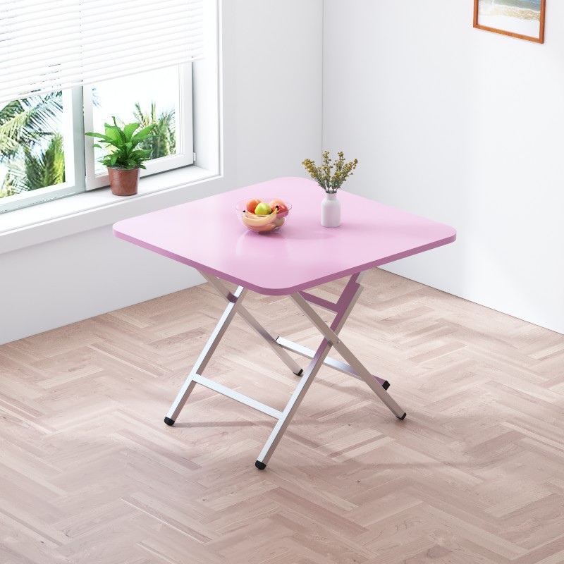 Mesa plegable, mesa de comedor casera, mesa de comedor portátil simple, mesa cuadrada de alquiler, mesa cuadrada simple de comedor