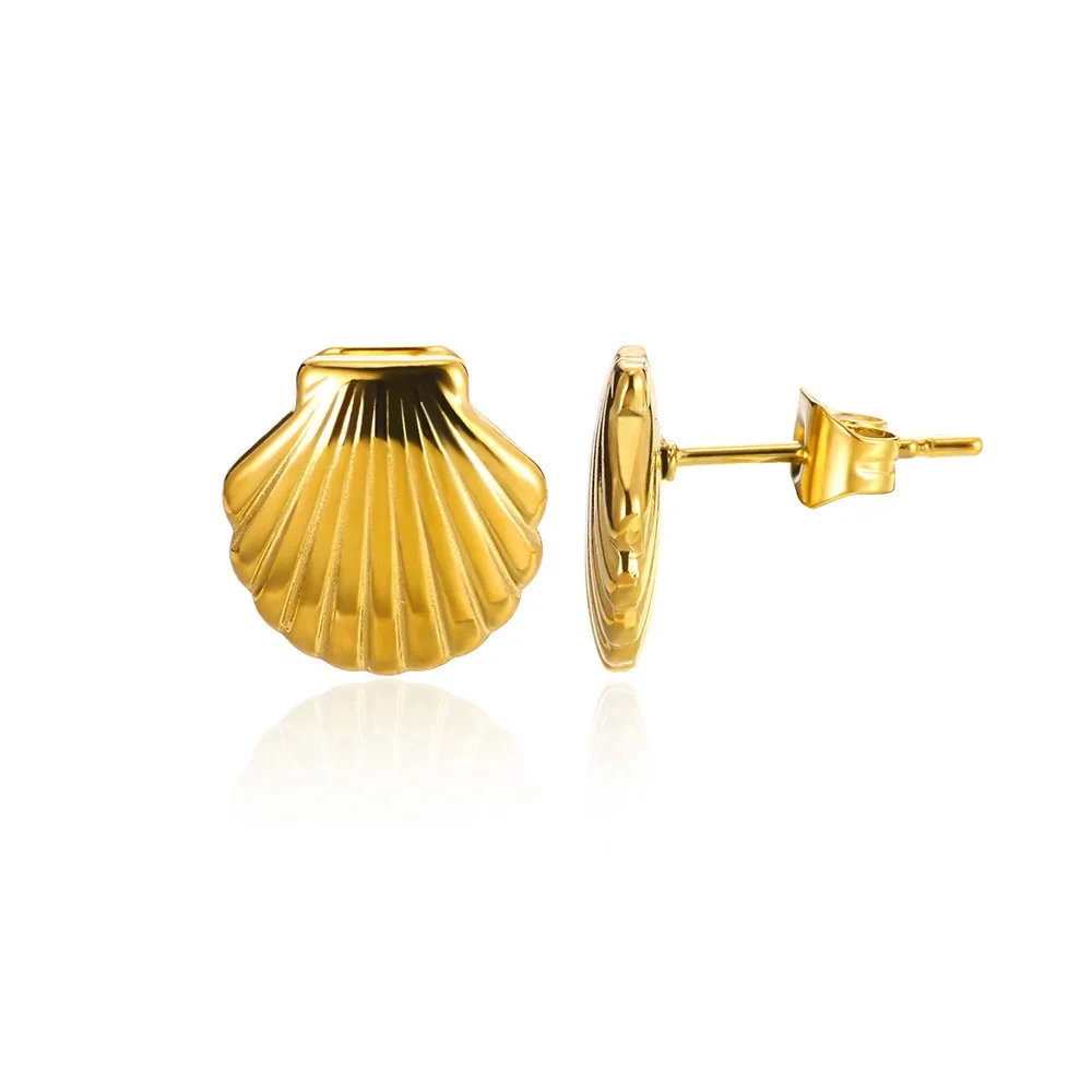 Adjustable Marine Shell Ring, Gold-Plated Beach Accessory, One Size (0.005 kg)