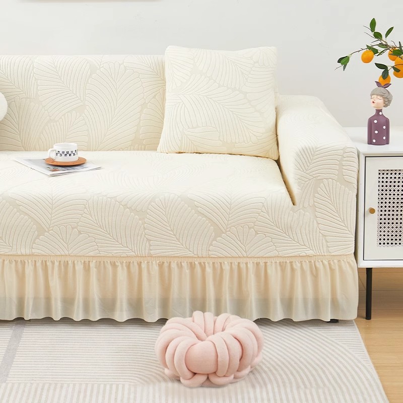 2025 nuevo sofá de falda cubierta de sofá todo incluido cubierta de sofá cuatro estaciones anti-gato universal cubierta de sofá recto cubierta de tela