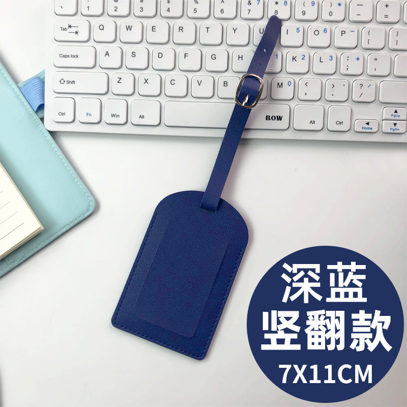 Transfronterizo spot multicolor, dos tipos de tapa plana, tarjeta de embarque de cuero gruesa con firma impresa en papel, tarjeta de equipaje pu