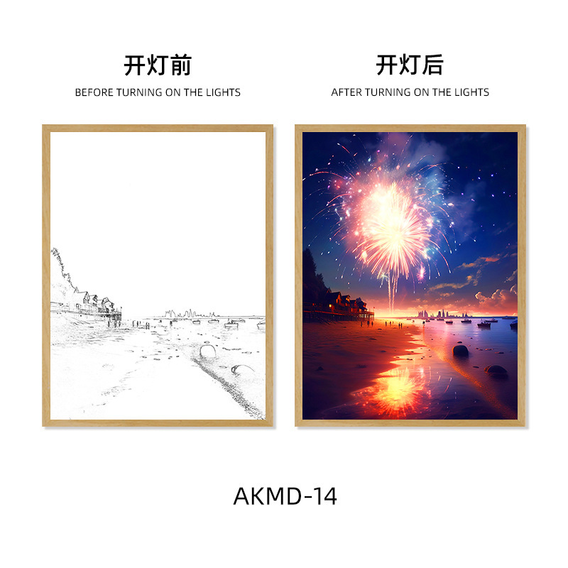 国境を越えた万家の明かりシリーズの明かり画振音ネット赤装飾画小夜灯創意フォトフレーム|undefined