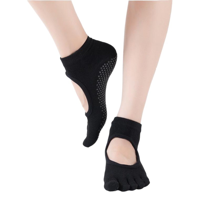 Nuevos calcetines de yoga sin respaldo de cinco dedos LOGO personalizable Cómodos calcetines transpirables de cinco dedos calcetines de piso casuales japoneses