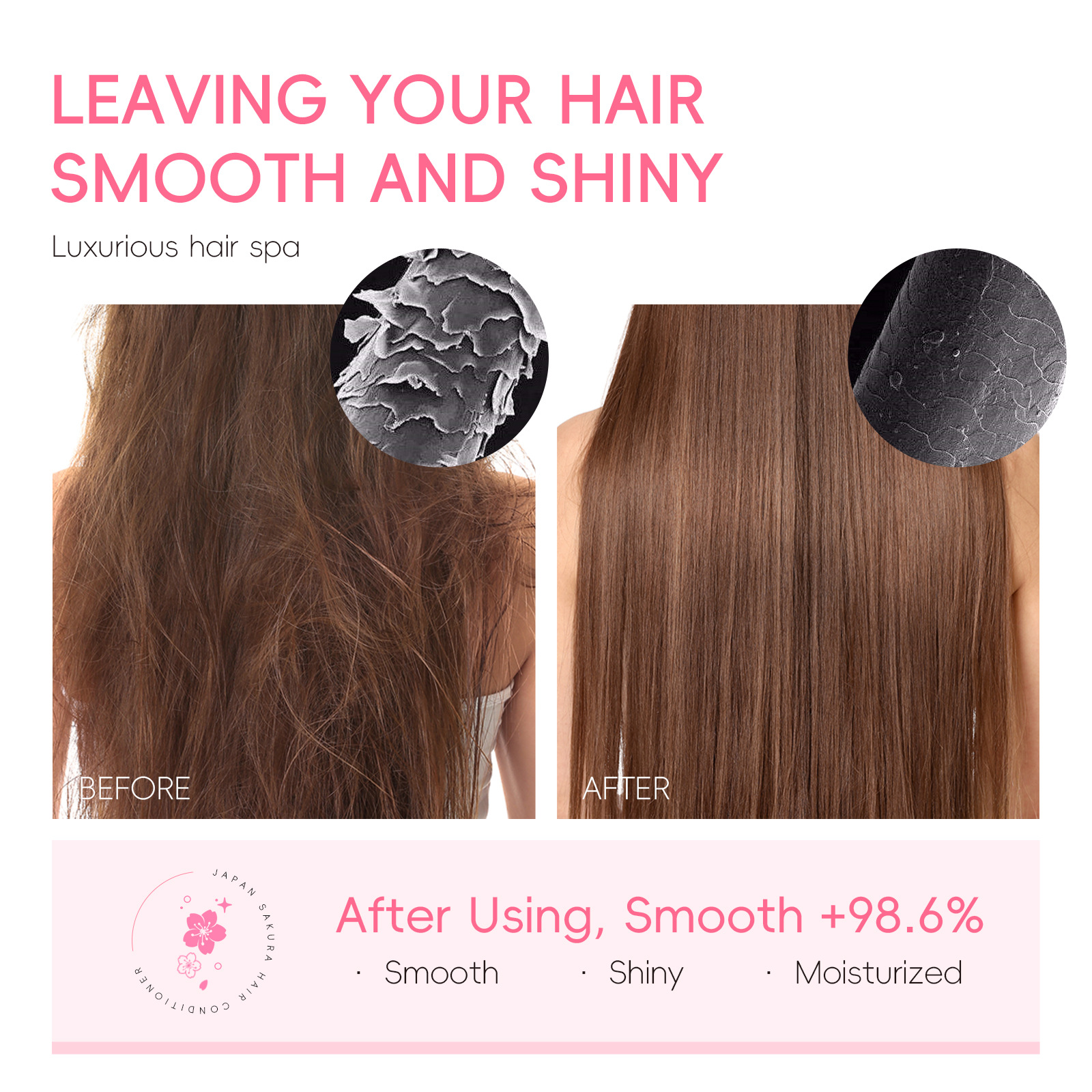 Cross-border LAIKOU Cherry Blossom Conditioner 100ml, Smooth Hair, Moisturize split ends, factory in stock wholesale undefined