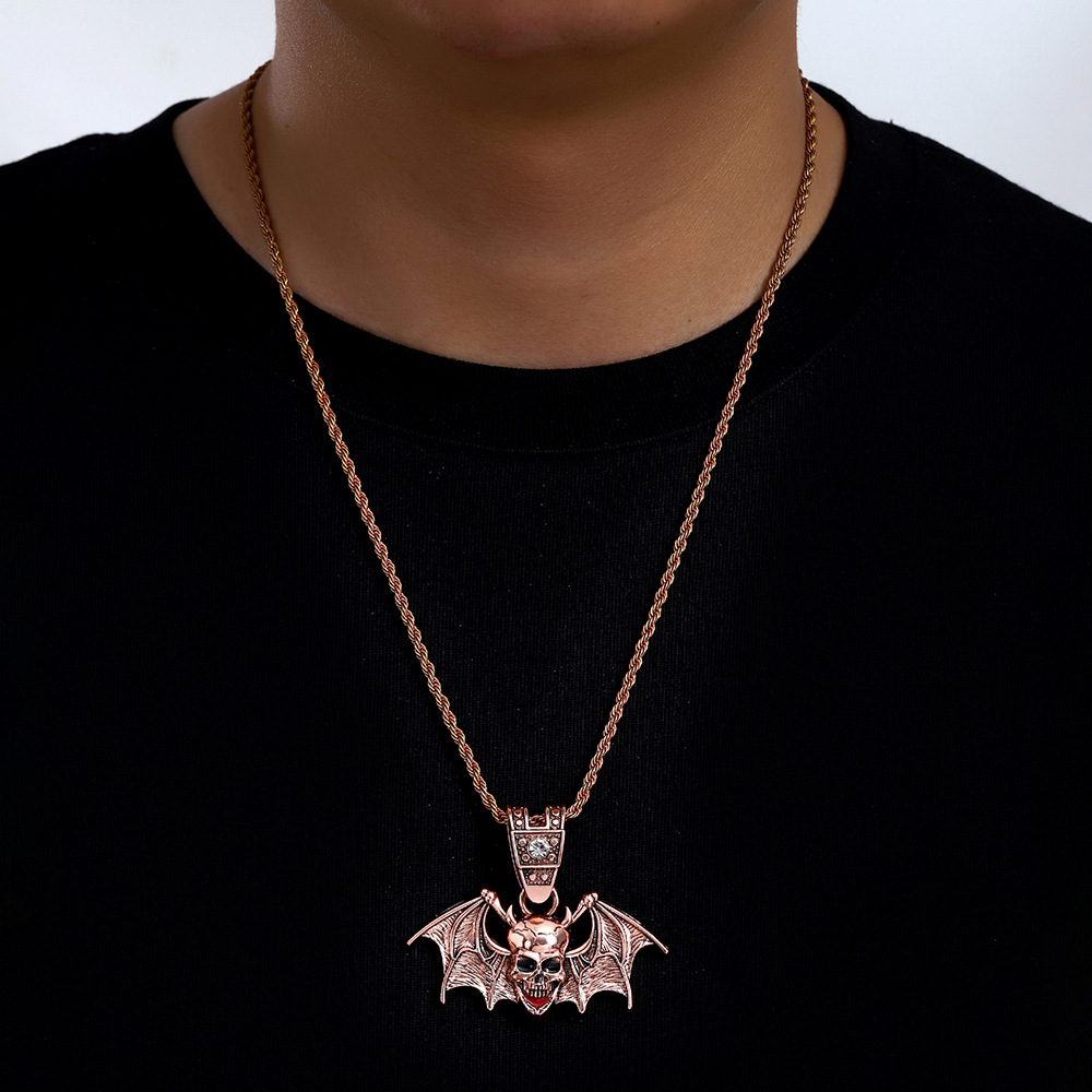 Colgante de bronce con cadena de twist de 20 pulgadas
