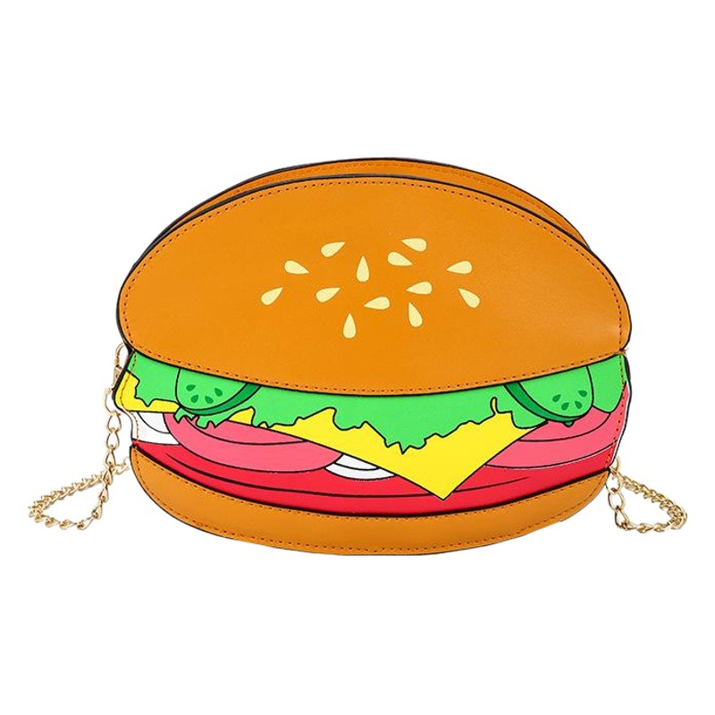French Fries Rice Blossom Hamburger Small Bag New Style Personalized Creative Bag Cute Cartoon Shoulder Crossbody Chain Small Square Bag