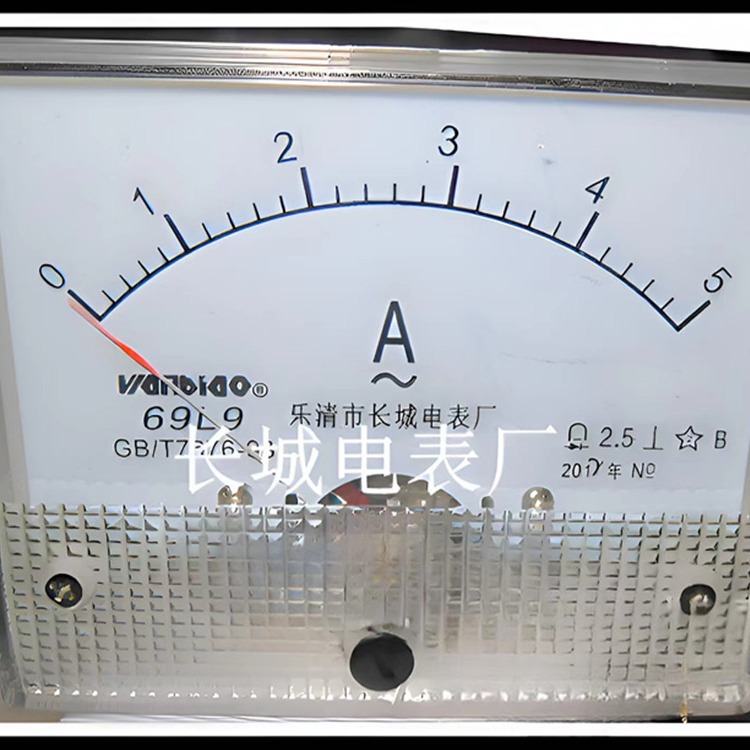 长城电表厂 69L9  5A 交流指针电流表  直接式 80*65