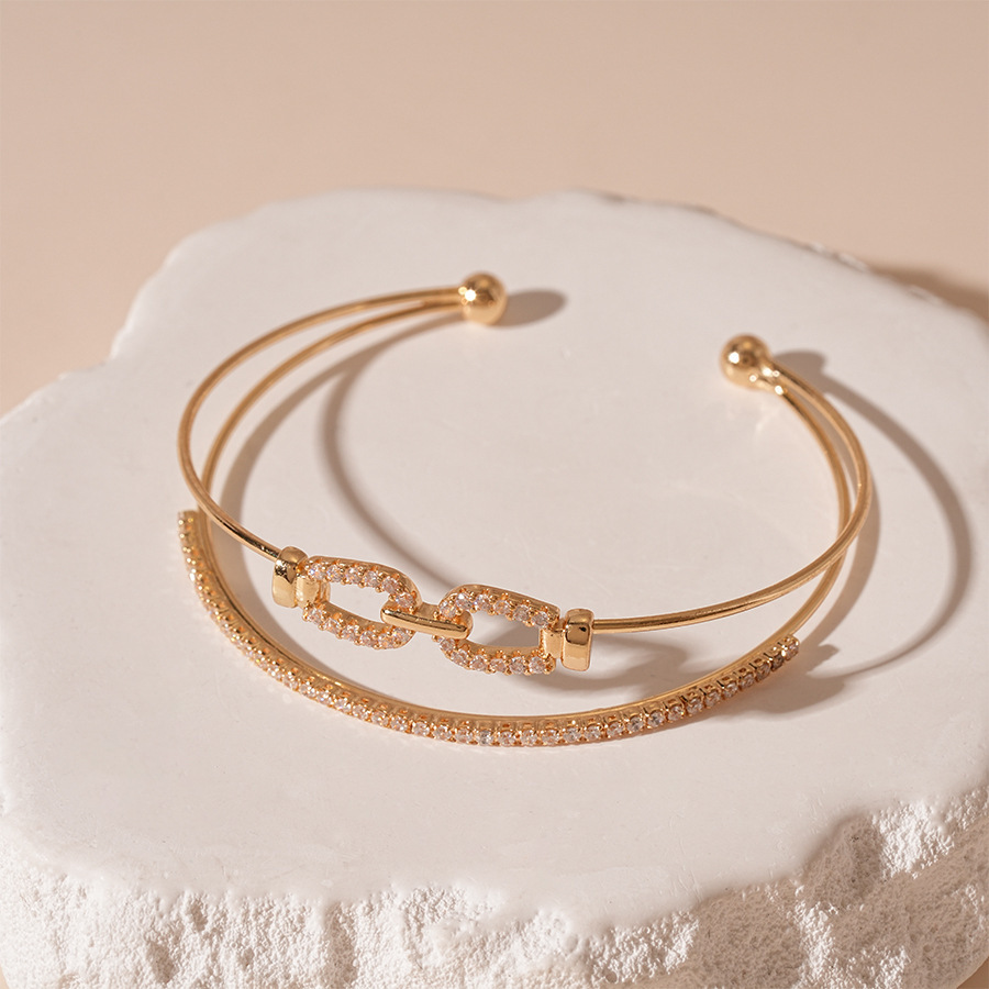 Pulsera de apertura geométrica irregular metálica europea y americana, personalidad exagerada, temperamento de nicho simple, joyería de alta gama femenina