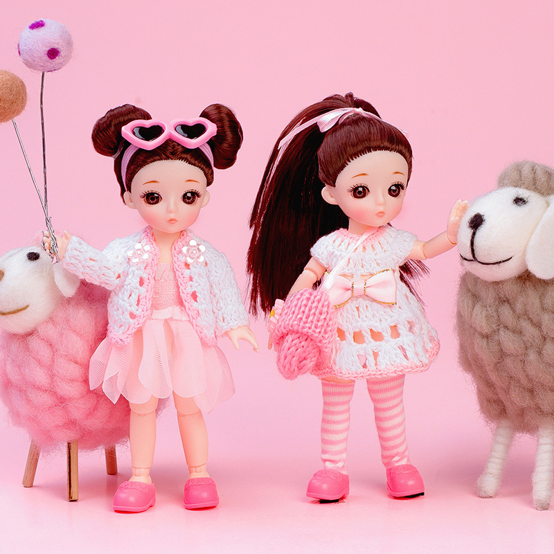 (2개) 작은 인형 귀여운 장난감 멀티 조인트 선물 상자 세트 어린이 노동자보다 16 미터 아빠를 재고 특별 가격 손실 통관