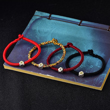 牛年生肖本命佛红绳手链 925银十二生肖守护神男女情侣红绳手链