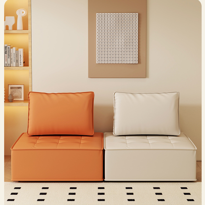 Bloqueo de tofu pequeño tipo de casa de alquiler dormitorio tatami estilo japonés una sola persona red red casual sofá de tela de tela de tela combinado