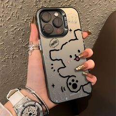 パチャ犬は、Apple 17 Pro Max、13、8、16 Pro、15 Plusの携帯電話ケースに適しています。高級感があり、可愛くて、高級感のある漫画風です。