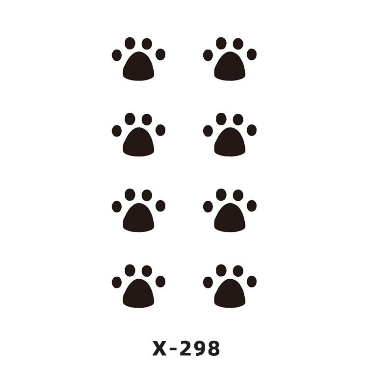 Arco de flor pequeña pegatinas de tatuaje fresco 3D dibujos animados transfronterizo Henna rosa impermeable texto en inglés pegatinas de tatuaje