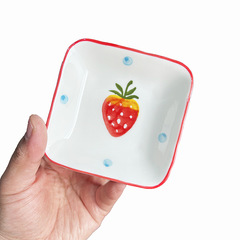 【卸売り小売】釉薬の下の陶磁器の小皿に皿の味皿をつけます。3.5インチの手描きアニメが可愛いです。
