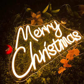 亚马逊爆款Merry Christmas 圣诞节霓虹灯LED室内装饰氛围灯厂家
