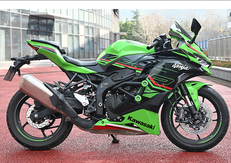 Suitable for Kawasaki Zx-4R Crash Bars, Anti-Fall and Anti-Collision Bumpers, Aluminum Alloy Head Spring Racing Bars Modification