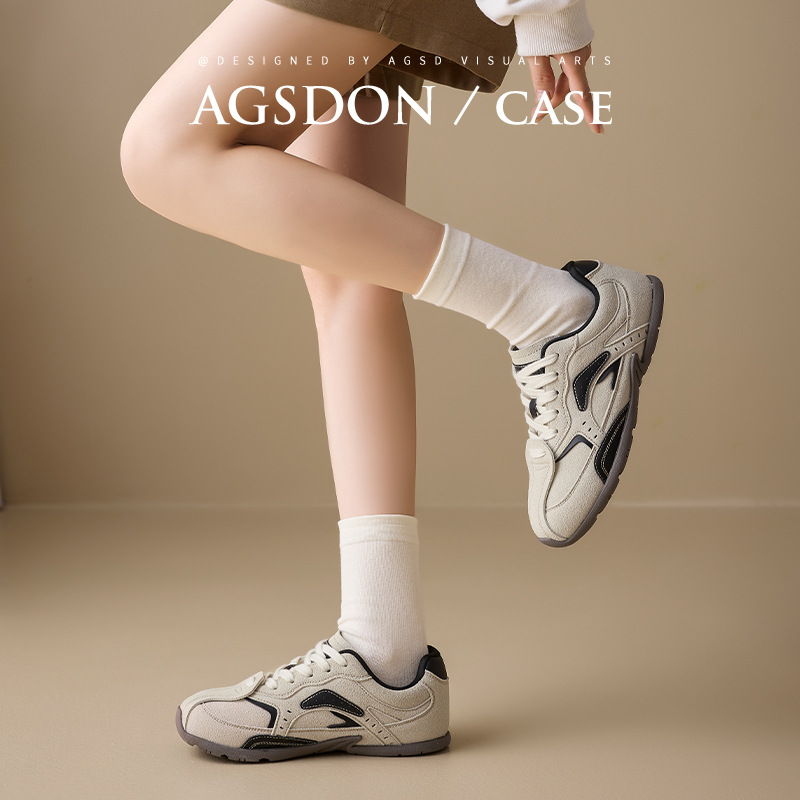 Augu Shi Deng retro zapatos de entrenamiento alemán para mujeres 2025 primavera nuevo ballet Gump zapatos deportivos casuales con suela gruesa