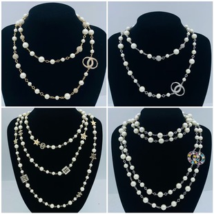 Chanel-Style Double C Letter Sweater Chain for Women, Long Necklace for Chanel Fans, Influencer, Socialite, Grandma Waist Chain for Women
