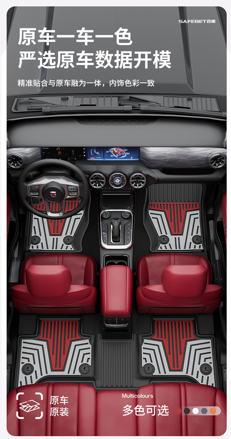 Tank 300L, Tank 400, Tank 500, Tank 700 Special Vehicle-Specific Colorful Tpe Car Floor Mats and Interior Accessories