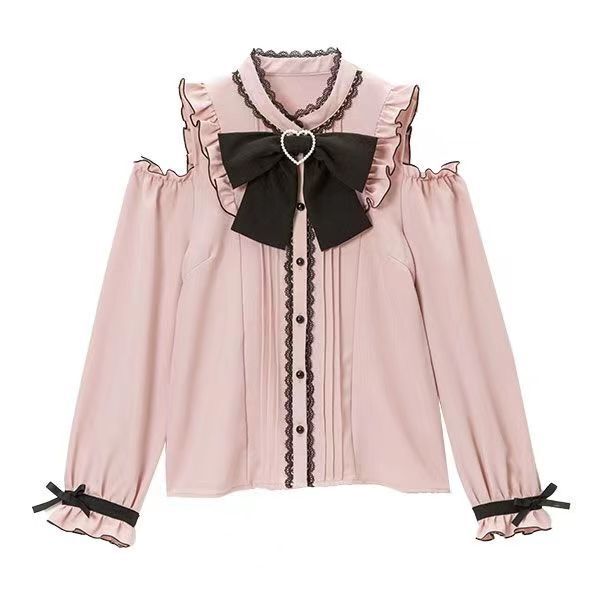 Small design autumn Japanese retro shirt