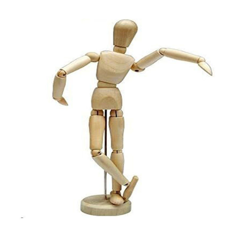 Maniquí articulado para dibujar, con articulaciones móviles, para arte, manga, bocetos, modelo de cuerpo humano, figura de madera, palma, adorno de escritorio image 9