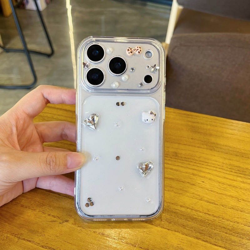 Apple iPhone 17 Pro Max va 16 Pro uchun epoksi 3D leopard bosmali KT kamon g'ilofi.