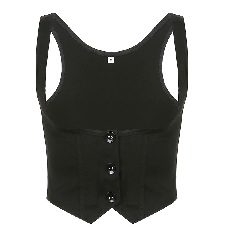 (Кросс‑бордерная торговля) летние подтяжки, жилет, модная майка без рукавов с облегающим силуэтом, европейский стиль, с рукавом, городской стиль