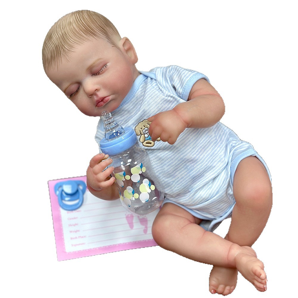 Fábrica de 20 pulgadas de imitación 3D de alta calidad muñeca de bebé renacido para niños en casa juguetes