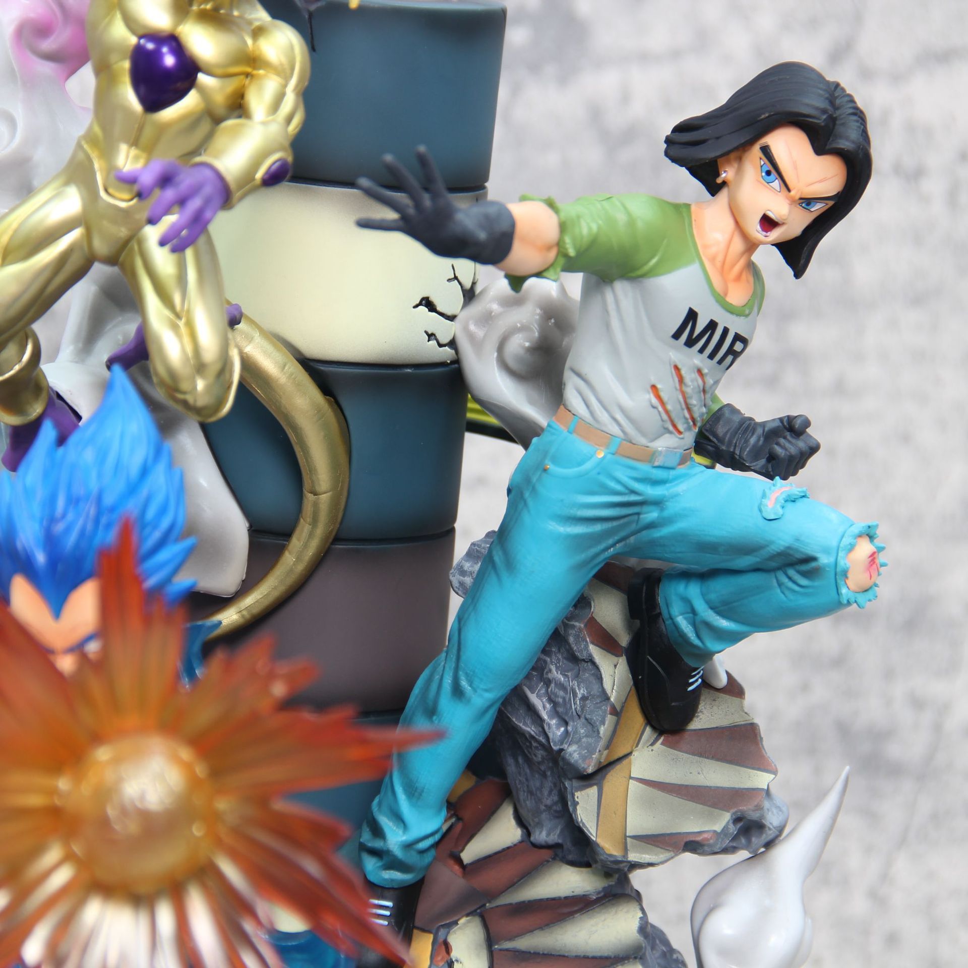 超大号手办七龙珠力量大会孙悟空贝吉塔弗利萨17号模型摆件