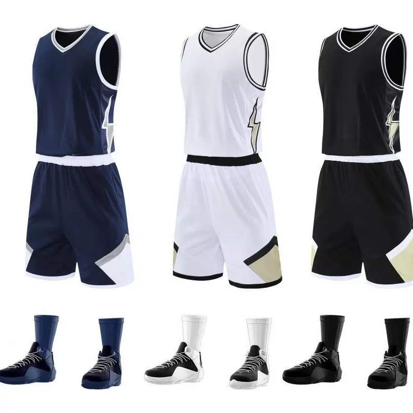 新款美式篮球服套装男女成人透气学生运动训练比赛球衣联赛篮球服