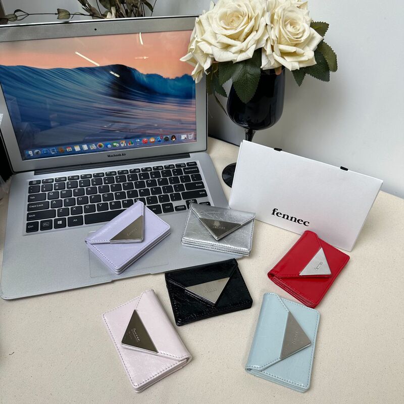 Fennec Triangular Metal Logo Envelope Wallet Korean Niche Design for Women Cross-Border Wholesale/Dropshipping Customization Fennec Triangular Metal Logo Envelope Wallet Korean Niche Design for Women Cross-Border Wholesale/Dropshipping Customization