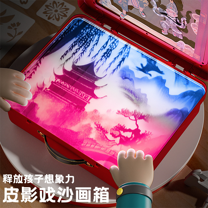 無料サンドペイントテーブル子供の DIY 手作り子供のおもちゃツールセットプレート女の子の創造的な誕生日プレゼント子供の日|undefined