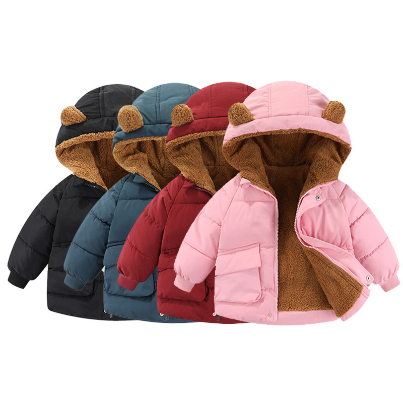 Baby plumón nuevo otoño y invierno niños plumón chaqueta de algodón para niños y niñas estilo coreano chaqueta de algodón para niños calientes
