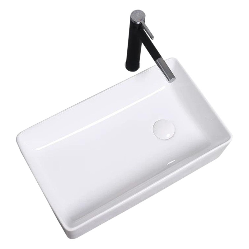 Contador lavabo Hotel izquierda y derecha agua lavabo de cerámica lavadora rectangular balcón lavabo
