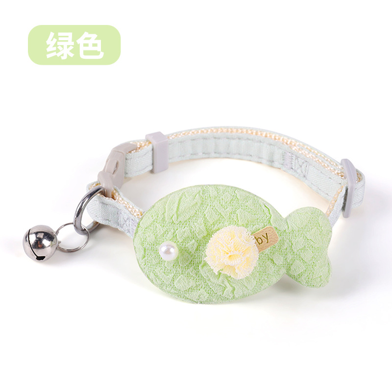 Collar para mascotas con campana, collar para mascotas de pez pequeño, collar para gatos, lindo y de alto valor, fabricante de baberos para gatos ajustables
